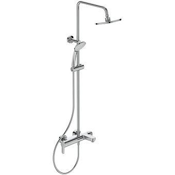 Ideal Standard IdealRain Cerafine O Душевая система с настенным смесителем, верхним душем Ø20см., держателем, лейкой для душа и шлангом 175см., цвет: хром