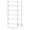 Secado Фалерони 1 Полотенцесушитель 60x120 см, электрический, цвет: бронза