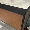Duravit XViu Комплект: подвесная мебель 80x48см с раковиной, зеркало с подсветкой, цвет: American Walnut / черный матовый