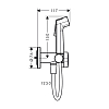 Hansgrohe Bidette E Гигиенический душ со смесителем, держатель, цвет: бронза