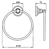 Nicolazzi Accessori Classica Полотенцедержатель, настенный, 20.5см, цвет: золото