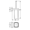 Grohe Selection Cube Туалетный ершик, подвесной, цвет: матовое стекло/хром