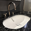 Oasis Naos Тумба подвесная 126х56см, топ мрамор nero marquinia, зеркало LED, цвет: орех трубчатый/хром