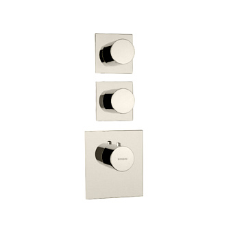 Bossini Oki Смеситель для ванны/душа, настенный, термостатический, цвет: Brushed Nickel