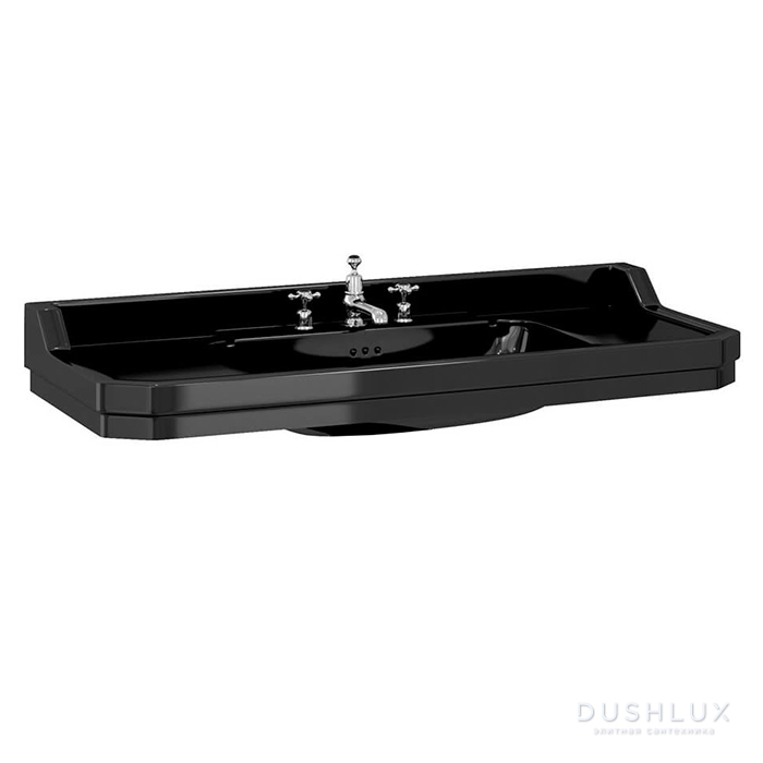 Фото Burlington Edwardian Раковина Edwardian 120 см, 3 отв., цвет: черный