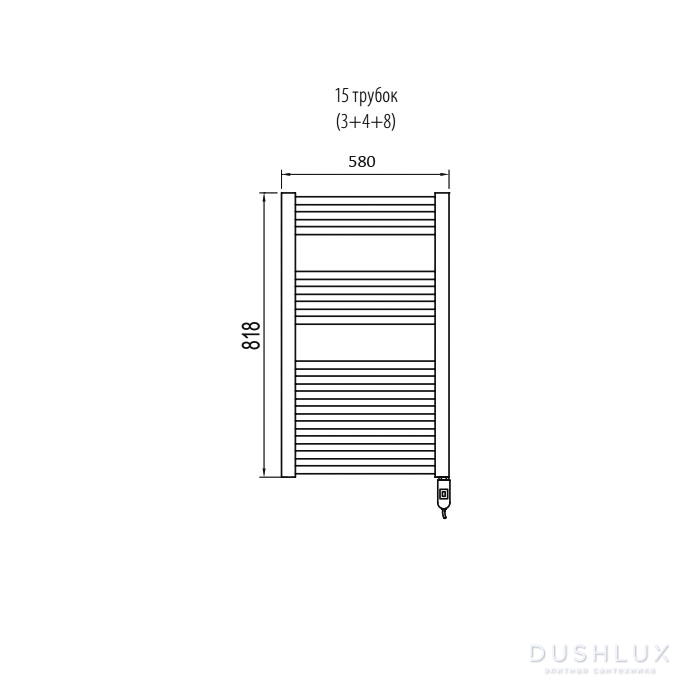 Irsap Ares Полотенцесушитель электрический 58x81.8x3см (15 трубок-2 ...
