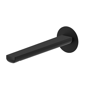 Newform Haka Излив для раковины 22.9см., встраиваемый, с подключением на 1/2”, цвет: черный матовый