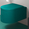 Duravit Millio Унитаз 37x57 см, подвесной, декор "Pattern", крепление в компл., цвет: аквамарин матовый