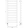 Secado Агата 1 К Полотенцесушитель 60x120 см, электрический, цвет: хром