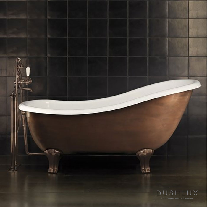 Фото Devon&Devon Regina Copper Effect Ванна 163.5х76х65см., цвет: белый