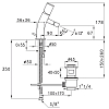 Stella Bamboo Quadro Смеситель для раковины на 1 отверстие 3224, с донным клапаном, цвет: хром
