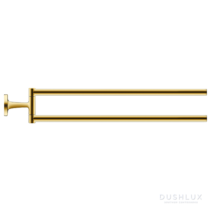 Фото Duravit Starck T Полотенцедержатель 46.5 см, двойной, подвесной, цвет: Gold Polished