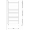 Secado Мормано Полотенцесушитель 50x120 см, электрический, цвет: черный матовый