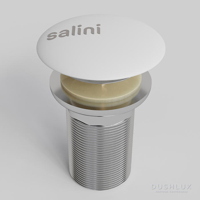Фото Salini D501 Донный клапан для раковины "Up&Down", S-Stone, цвет: белый матовый