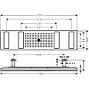 Axor ShowerHeaven Верхний душ 1200 x 300 мм, 4jet, потолочный монтаж, c подсветкой 2700K, цвет: хром