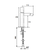 Maier Cylinder Смеситель для биде, на 1 отв., с донным клапаном, цвет: хром