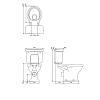 Burlington Guild Унитаз моноблок, фурнитура хром, цвет: белый