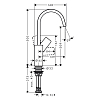 Hansgrohe Vivenis Смеситель для раковины 210, на 1 отв., с поворотным изливом, цвет: белый матовый
