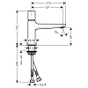 Hansgrohe Metropol Смеситель для раковины 100, на 1 отв, с донным клапаном  Push-Open, излив 157мм, h89мм, рук. Select, цвет: хром