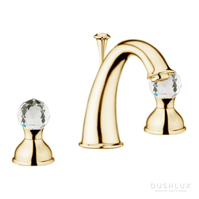 Фото Webert Karenina Смеситель для раковины, цвет: золото/кристаллы Swarovski