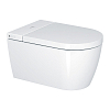 Duravit Starck F Plus Унитаз подвесной, безободковый, с сиденьем Sensowash Pro, инсталляцией и клавишей, покрытие Hygieneglaze, цвет: белый