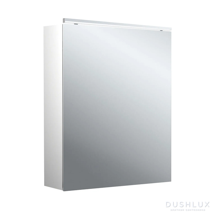 Фото Emco Pure II Зеркальный шкаф 60см., с подсветкой Classicleuchte, навесная модель, с подсв. для раковины, 1 дверка