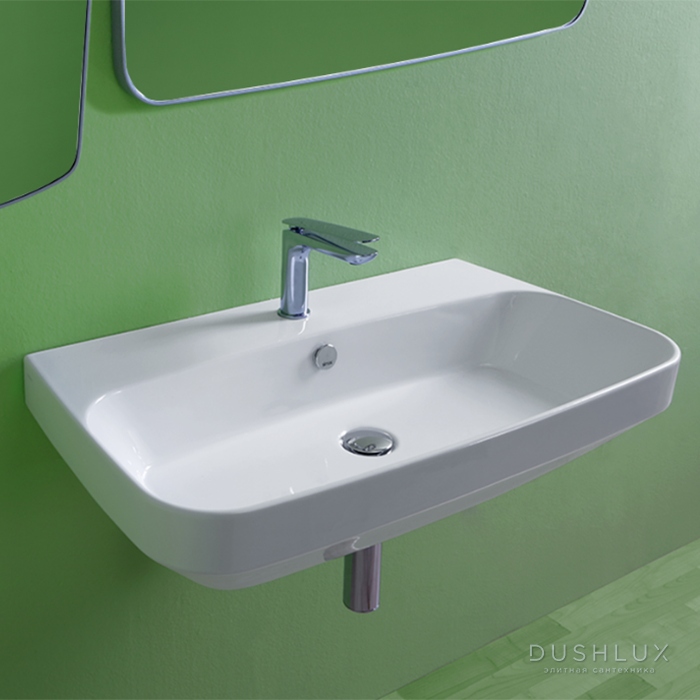 Фото Simas Baden Baden Раковина 80х45 см, 1 отв., подвесная, цвет: белый