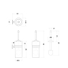 Devon&Devon Cavendish Ерш для унитаза, подвесной, цвет: белый/золото