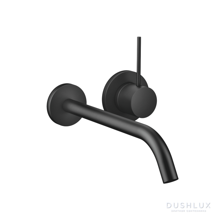 Фото Dornbracht Meta meta slim Смеситель для раковины, излив: 25см, встраиваемый, цвет: чёрный матовый