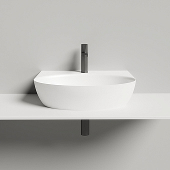 Salini Alda Wall 02 Раковина 58х45х15cм, с 1 отв., материал: S-Sense, цвет: белый глянцевый