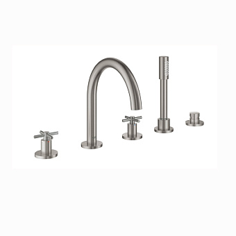 Grohe Atrio New Смеситель на борт ванны, 5 отв., цвет: supersteel