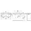 Laufen LUA Раковина подвесная 120x46см, двойная, с 1 отв., цвет: белый глянцевый