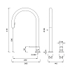 CEA Design INNOVO Смеситель для кухни 41.6см., 2 отв., с поворотным изливом и вытяжным ручным душем, цвет: нержавеющая сталь