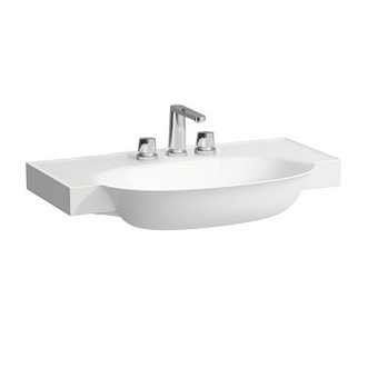 Laufen New Classic Раковина накладная 80х48х7.5см, с 3 отв., без перелива, с покрытием LCC Clean Coat, цвет: белый