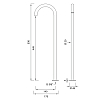 CEA Design FREE IDEAS Излив для раковины 53.3см., поворотный, цвет: нержавеющая сталь