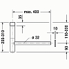 Duravit Сифон декоративный 1/4" удлиненный для донного клапана, цвет чёрный матовый
