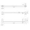 Decor Walther Corner HTE60 Полотенцедержатель 60см, подвесная, цвет: черный матовый