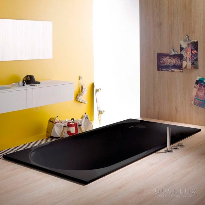 Фото Bette Comodo Ванна 180х80х45см., встраиваемая, с шумоизоляцией, BetteGlasur ® Plus, цвет: черный матовый