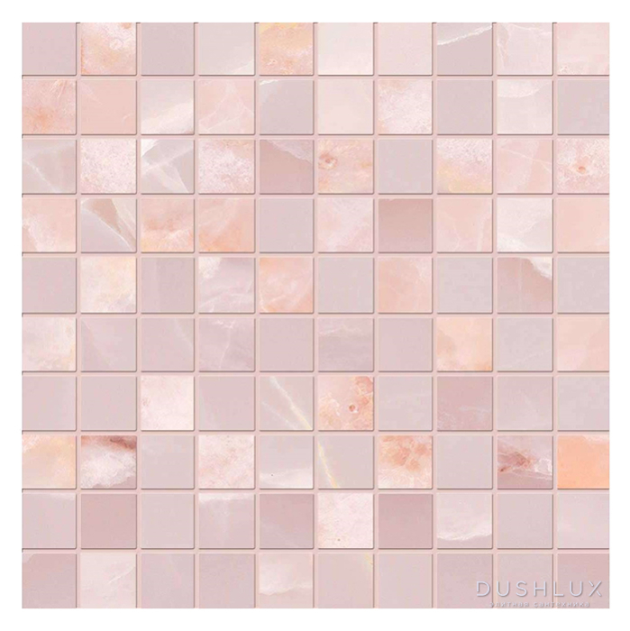 Фото Emilceramica Tele DI Marmo Onyx Керамогранит 30x30x0,95см, универсальная, глазурованный, цвет: Mosaico Onyx Pink Lappato