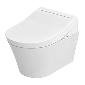 TOTO RG Унитаз 38x58x33.5см, подвесной, безободковый, с сиденьем Washlet RG Lite, цвет: белый глянцевый