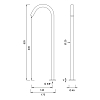 CEA Design FREE IDEAS Излив для раковины 52.5см., высокий, поворотный, цвет: нержавеющая сталь