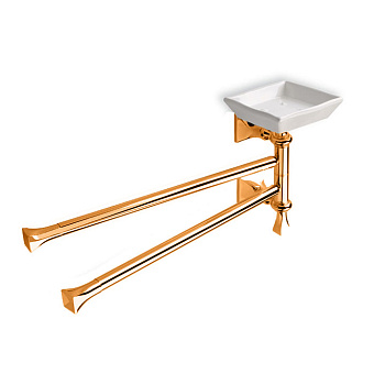 stilhaus prisma polotentsederzhatel dvoynoy mylnitsa tsvet bronza belaya keramika аксессуары для ванной комнаты под бронзу