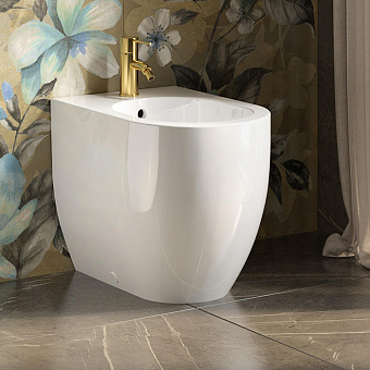 Kerasan Flo Биде напольное 55x37см., 1 отв., цвет: белый