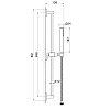 Newform Shower set Душевой гарнитур: штанга, ручной душ из латуни, шланг 150 см, цвет: PVD gun metal