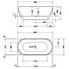 Duravit DuraKanto Ванна 160x75см., отдельностоящая, овальная, цвет: белый