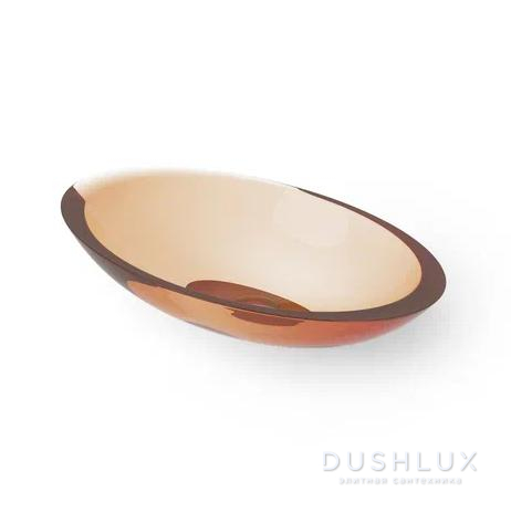 Фото Dea Design Washbasins Раковина 60x35x10.5см., накладная, без отв., Glasstech, прозрачная смола, цвет: Sunset R1