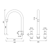 CEA Design ETW Смеситель для кухни, 3 отв., с поворотным изливом, цвет: нержавеющая сталь