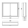 EMCO Prime Зеркальный шкаф 80x70см., с подсветкой, встраиваемый, 2 двери, 2 полки, розетка, цвет: белый
