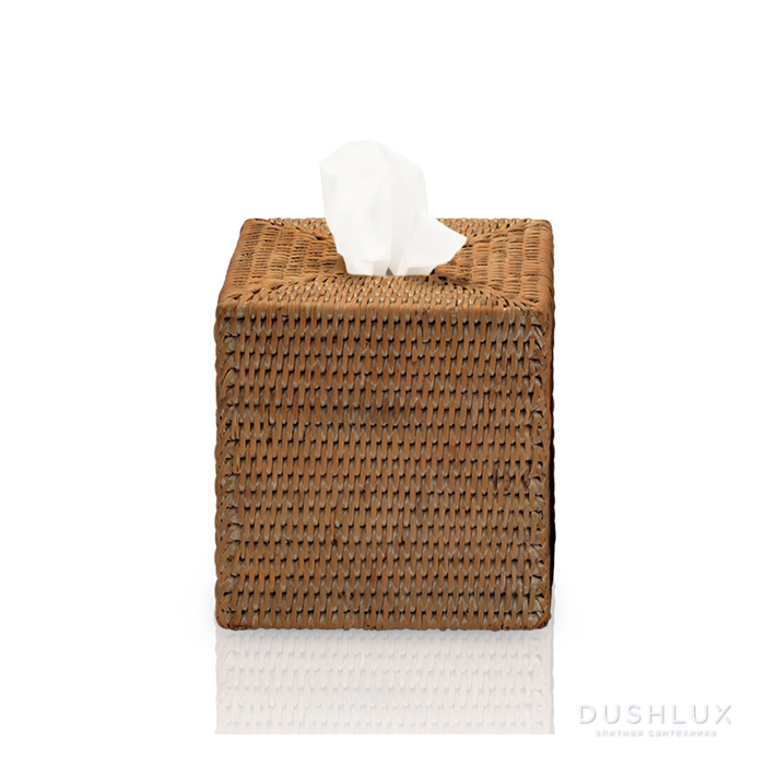 Фото Decor Walther Basket KBQ Диспенсер для салфеток 14x14x14см, цвет: ротанг темный