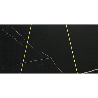 Lea Ceramiche Delight Керамогранит 30x60см, универсальный, неглазурованный, декор chic, цвет: marquina nero/глянцевый